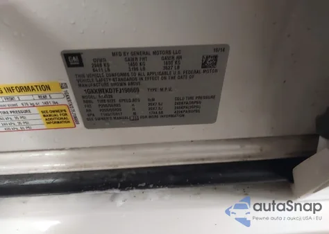 2015 GMC Acadia Denali из США, поврежденный, VIN 1GKKRTKD7FJ196669